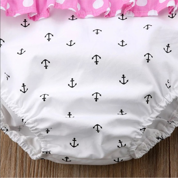 2for15 NWT Beautiful nautical little romper outfit - Picture 4 of 8